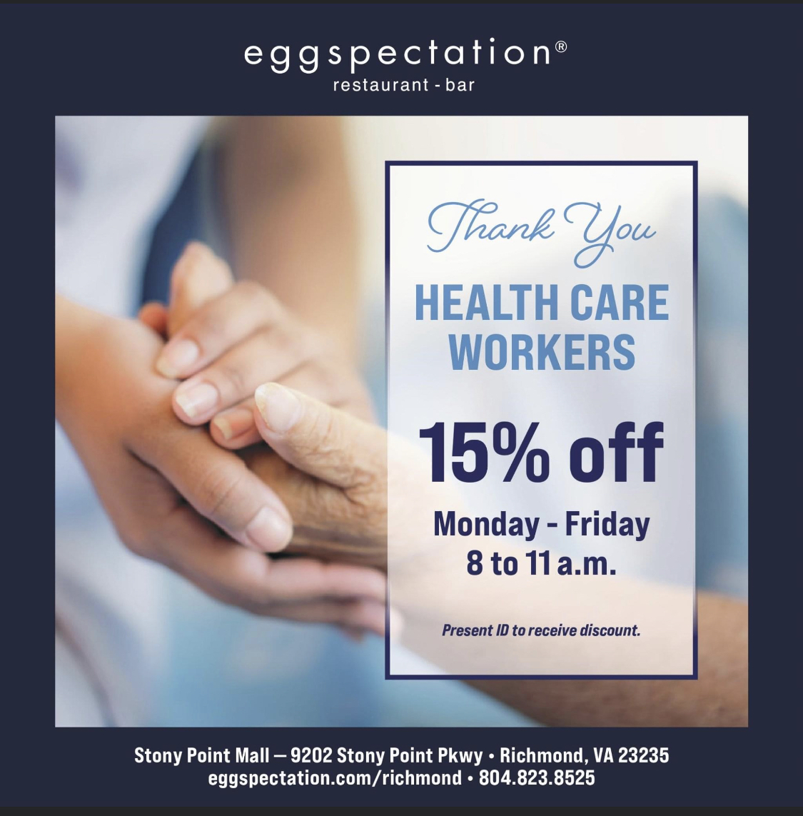 Healthcare Workers Get 15% off at Eggspectation icon