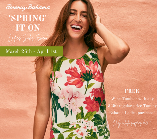 Ladies Tommy Bahama ‘Spring’ It on Sales Event at Dillard’s icon